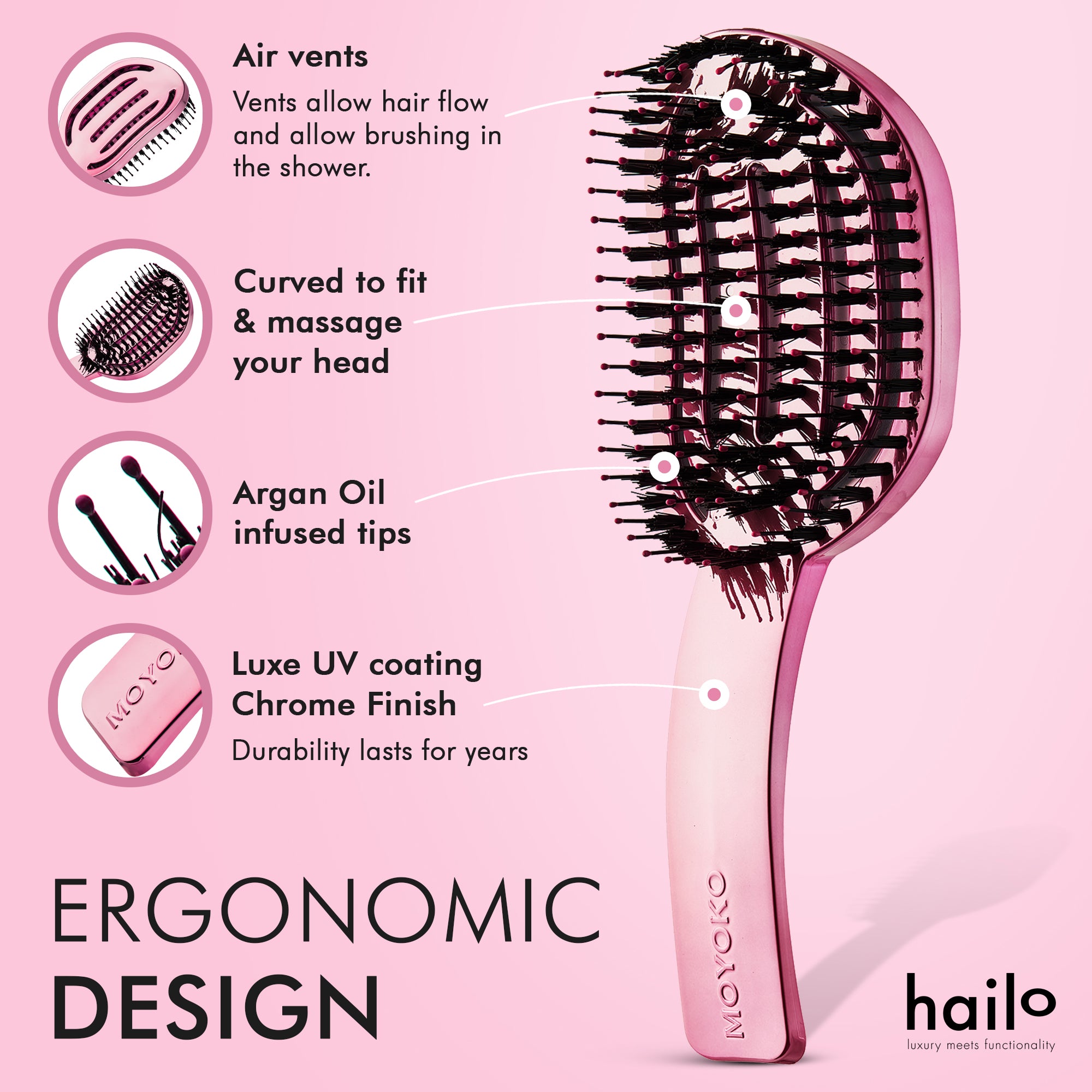MOYOKO Hailo Blue Chrome Brush