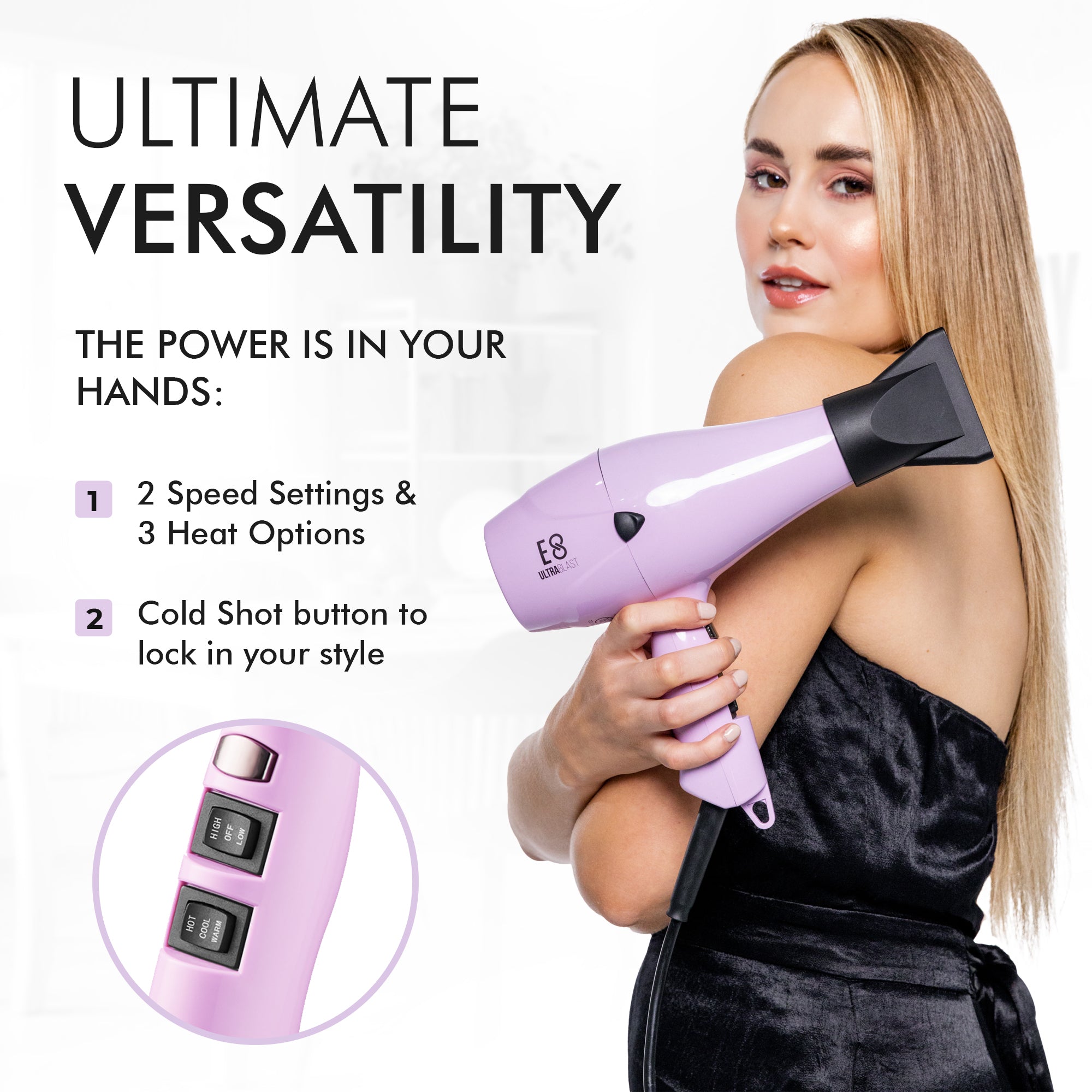 Moyoko E8 Hair Dryer – Lilac