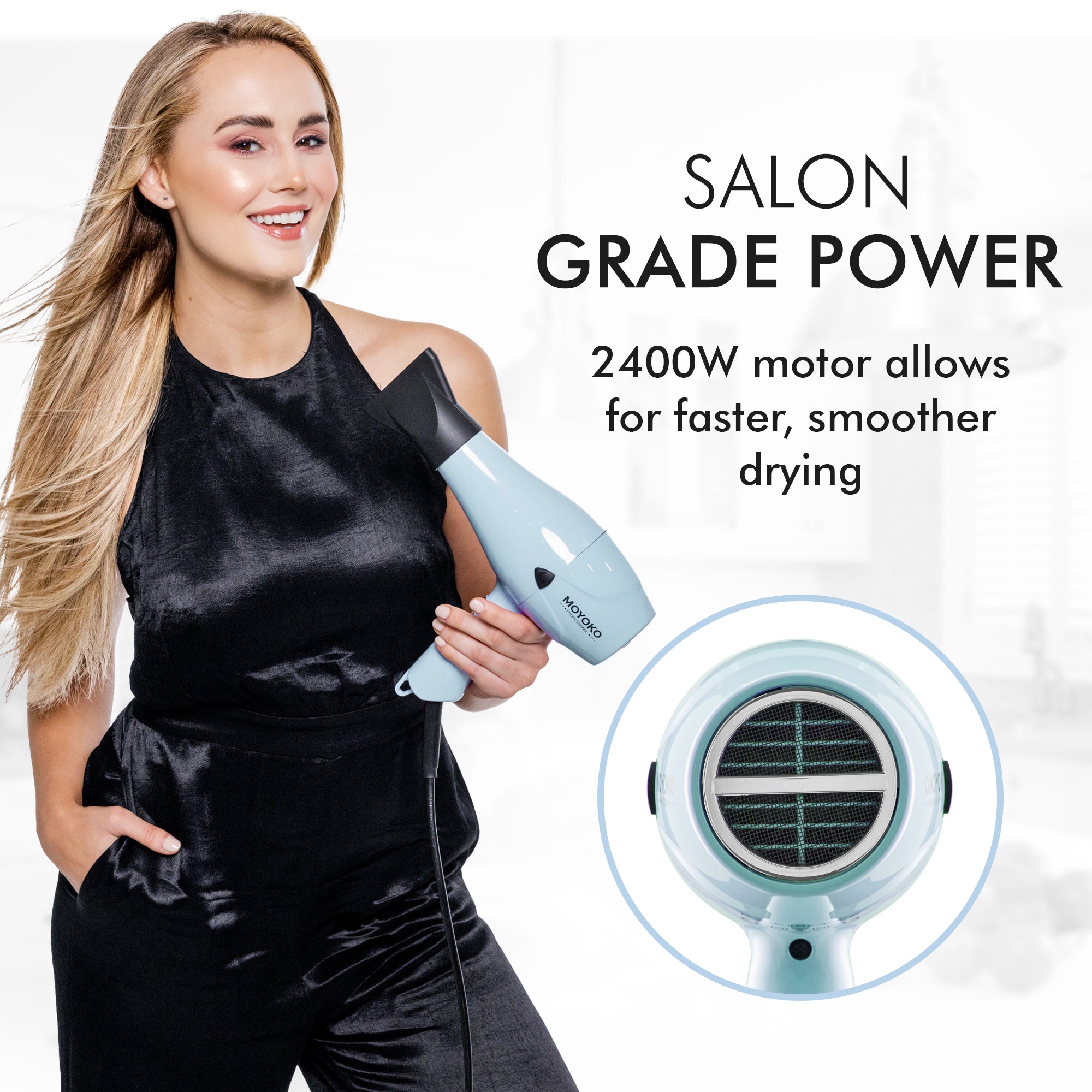 Moyoko E8 Hair Dryer – Blue